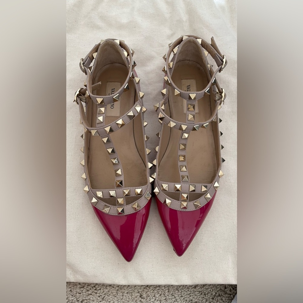 Valentino Rockstud Caged Ballet Flats
